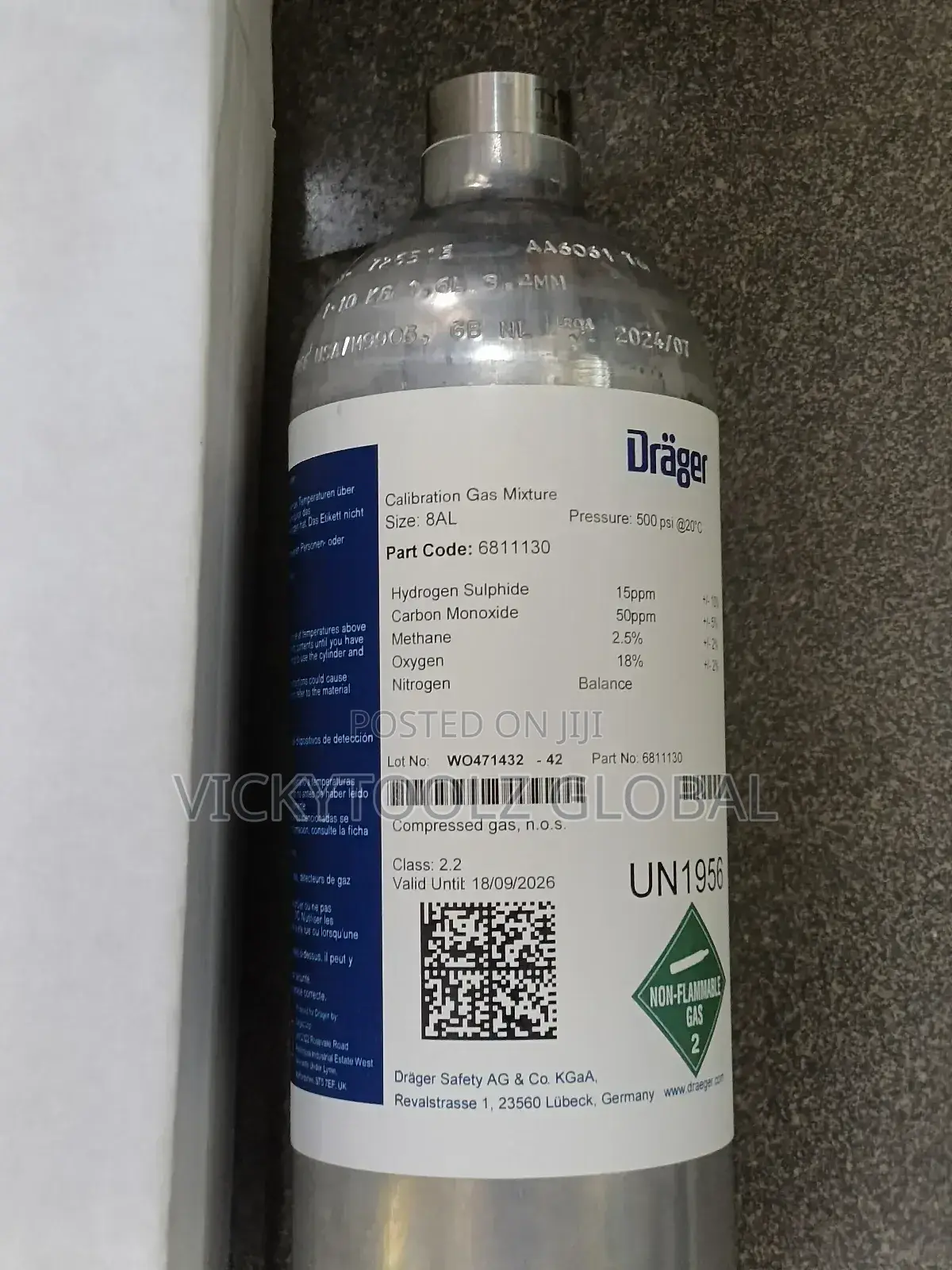 Drager Calibration Gas Mixture (500psi)