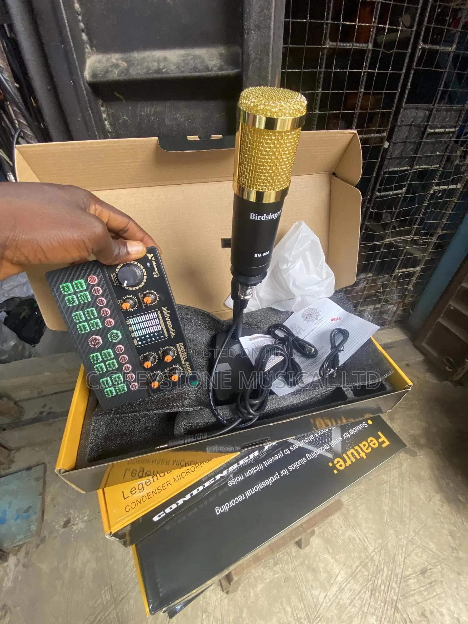 Birdsinger Live Streaming Mic Set V90+Bm800