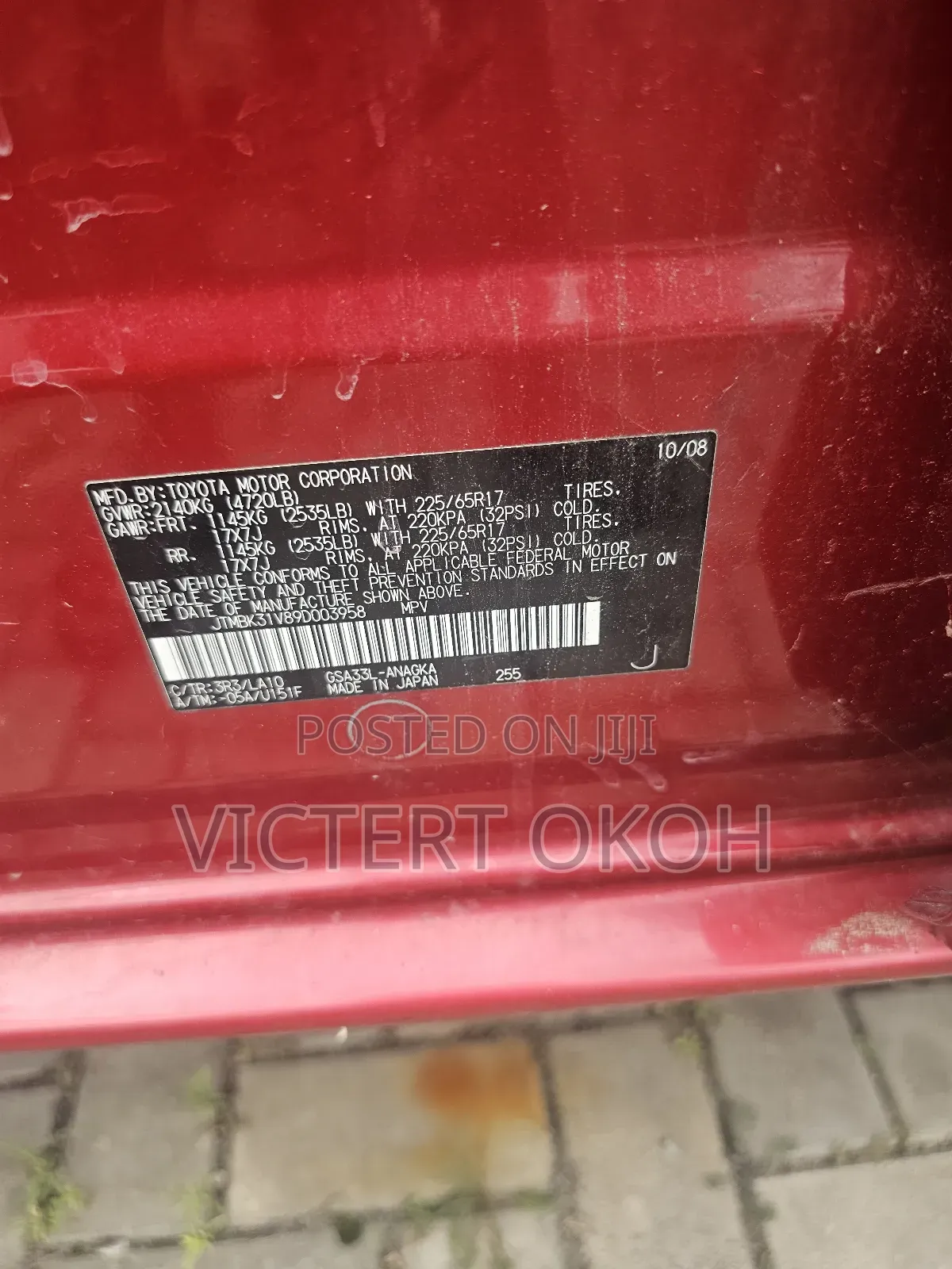 Toyota RAV4 2.5 Limited 2010 Red