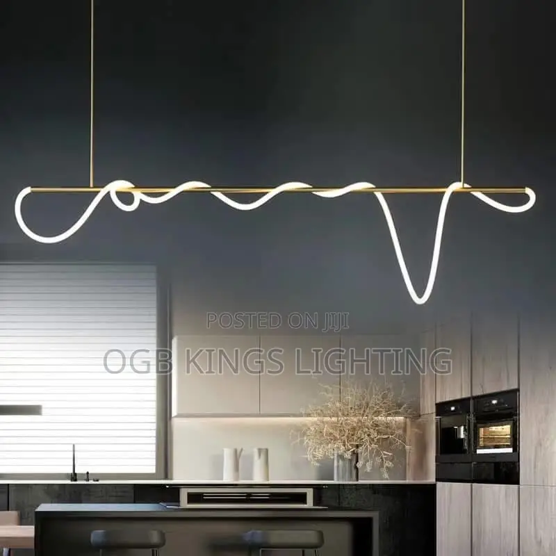 Line Designer Pendant Lights Nordic Creative Music Note Modern Dining