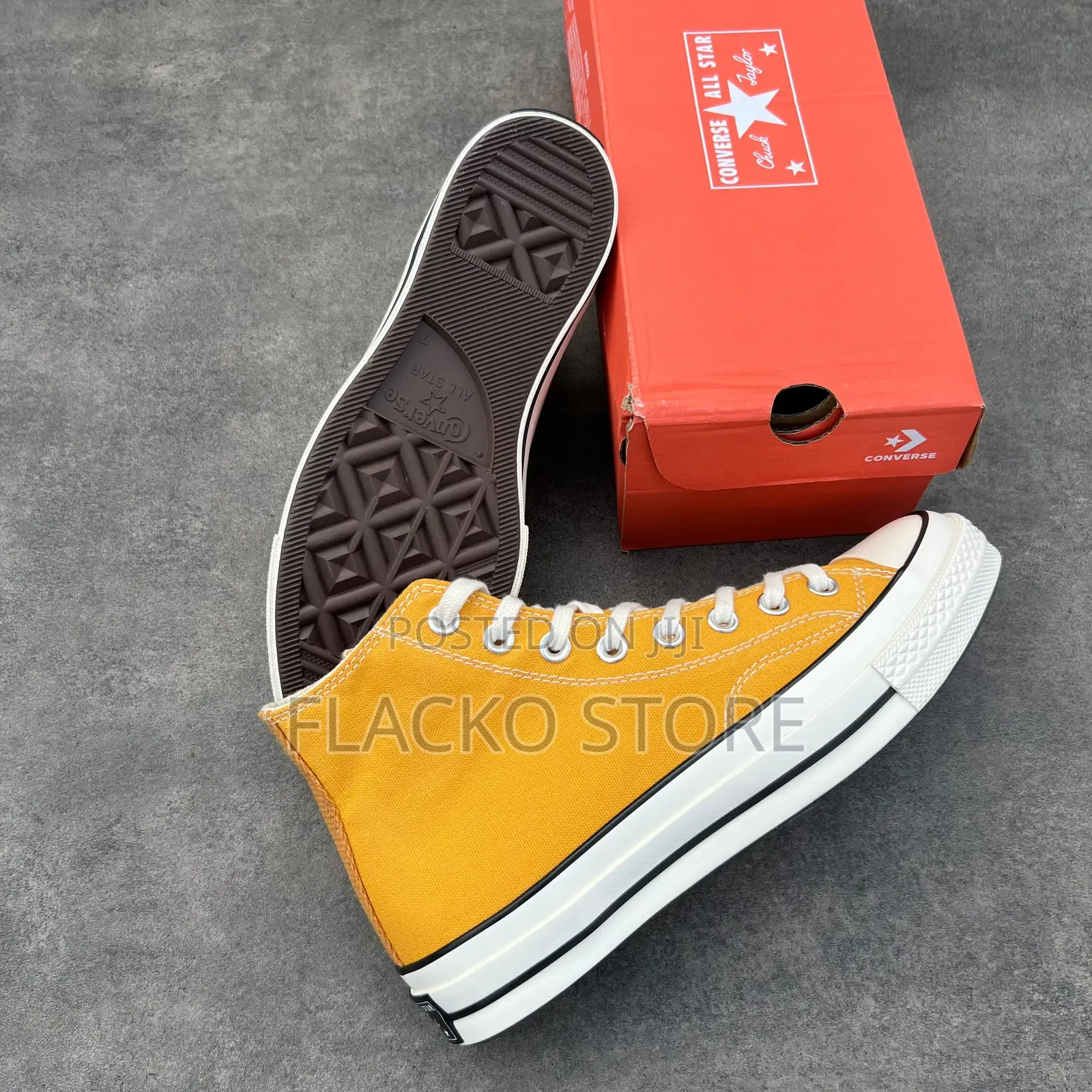 Original Converse Chuck Taylor 70 High Sunflower Sneakers