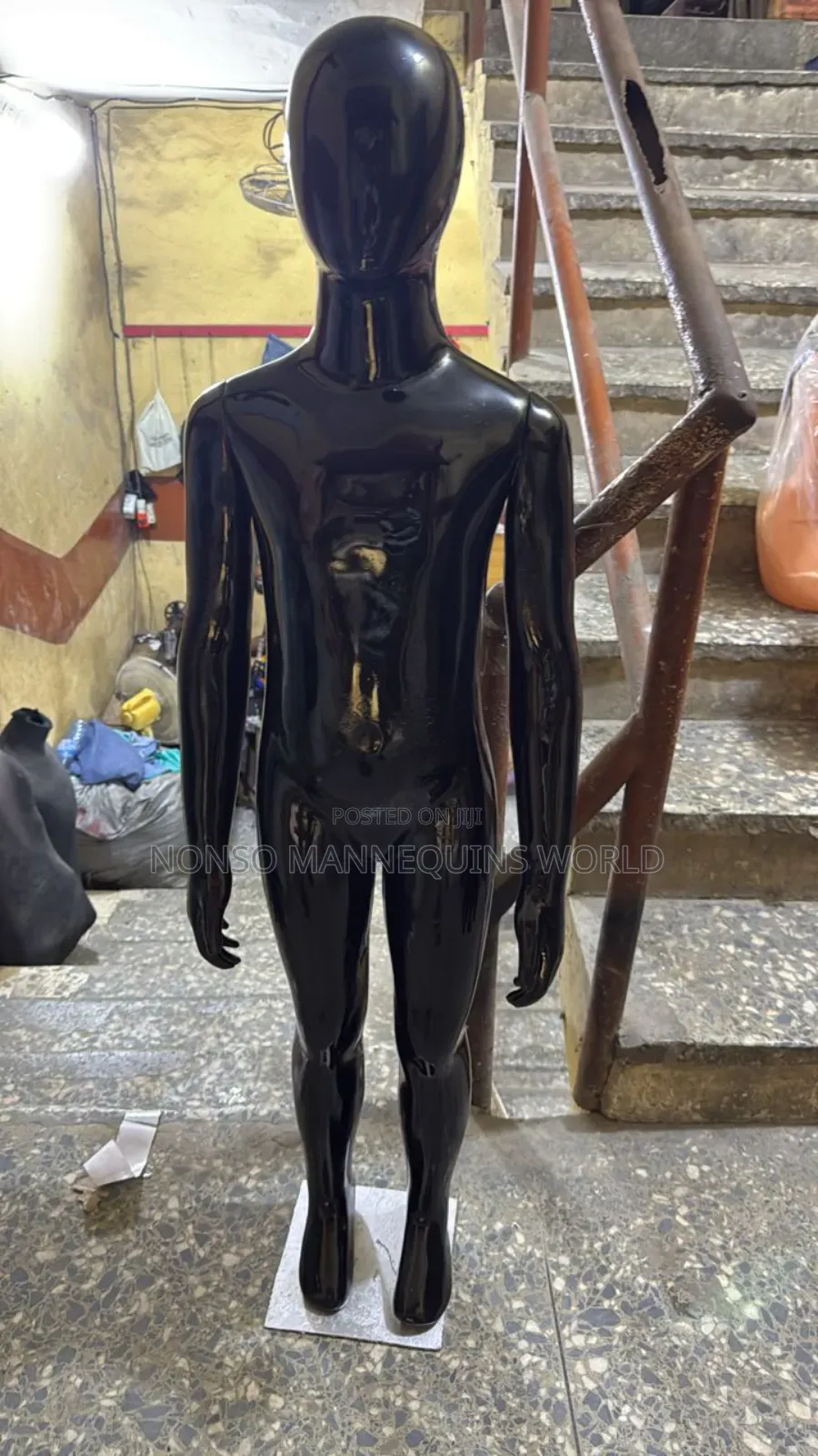 Nigeria Made Age 8 To 12 Years Unisex Glossy Black Mannequin