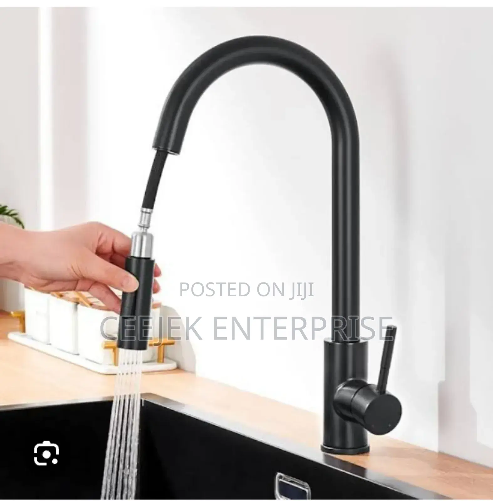 Black Pull Out Sink Mixer