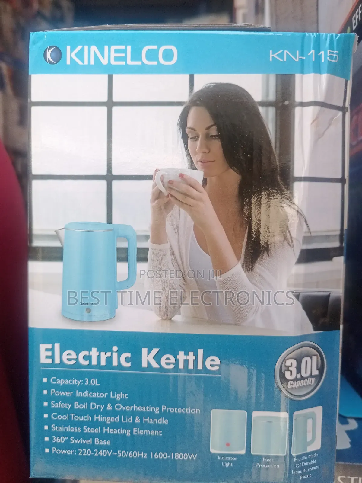 Kinelco 3.0l Electric Kettle/Jug (Blue)