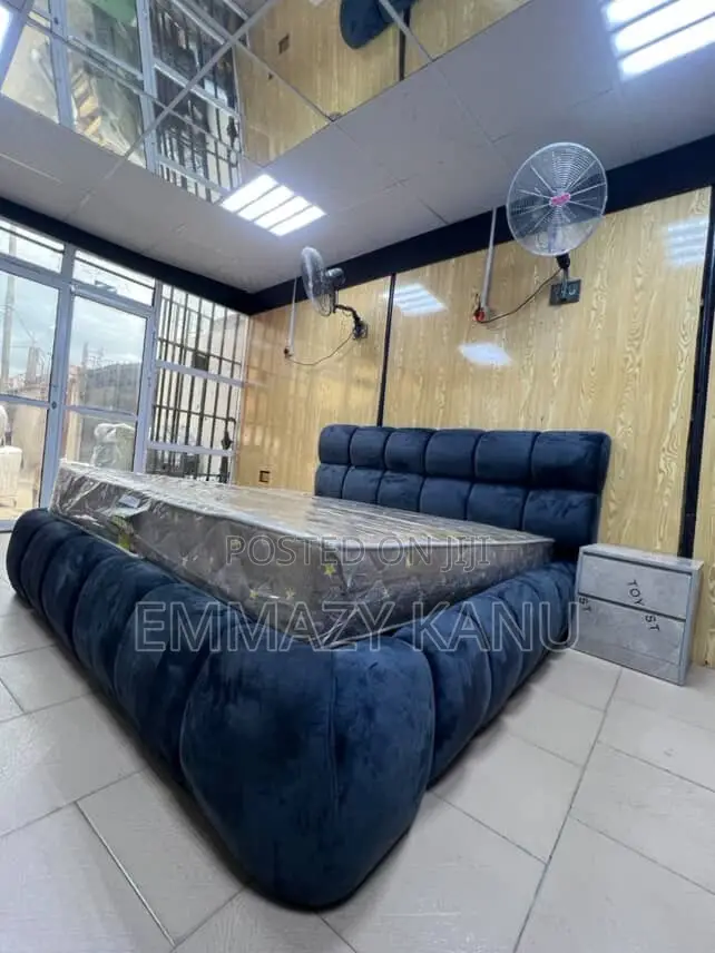 6x6 Bedframe With 2 Bedside and Mattress