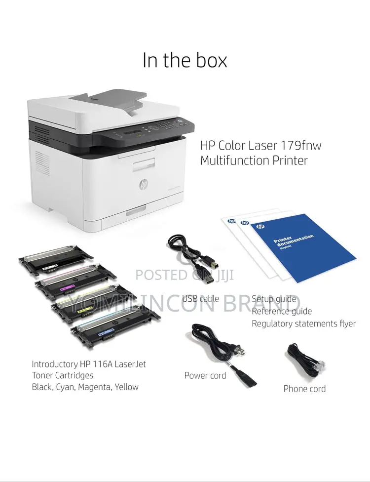 Hp Color Laser 179fnw Wireless All in One Laser Printer