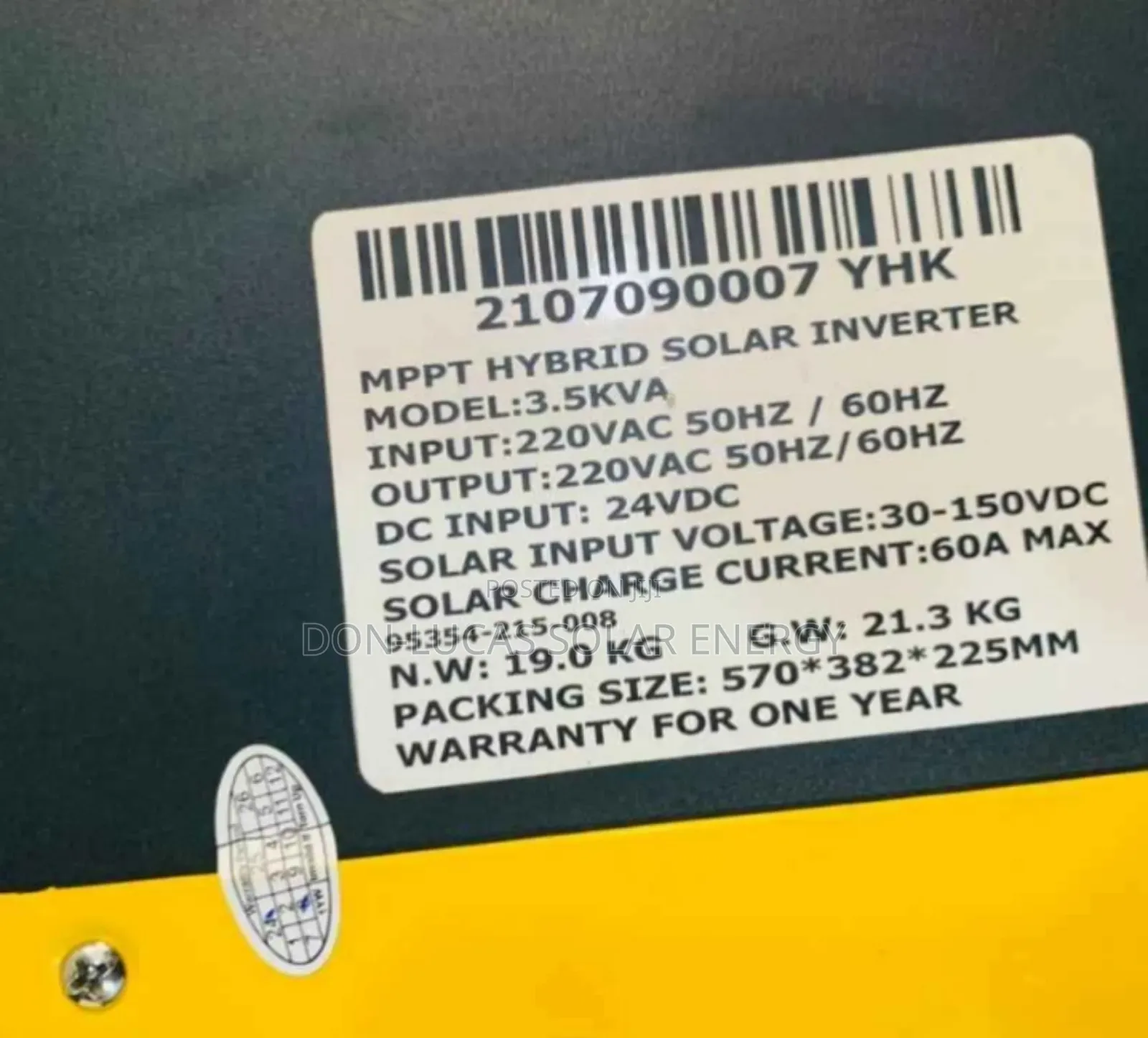 Yohaka Inverter 3. 5kva 24v
