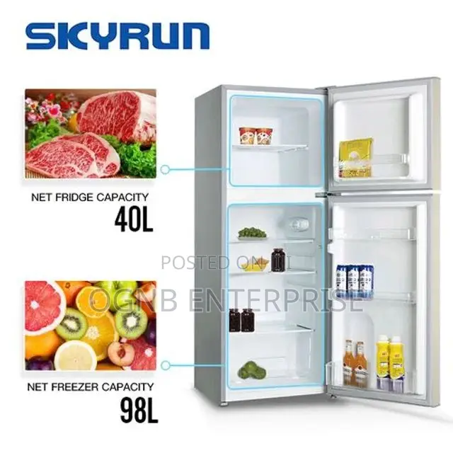 Skyrun Upright Double Door Refrigerator