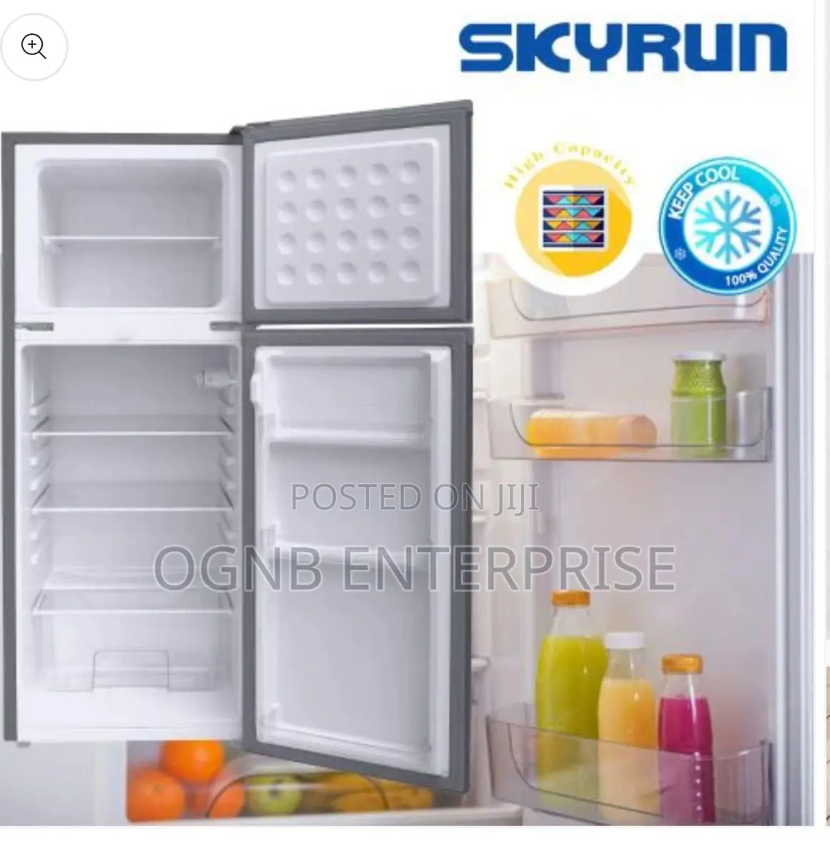 Skyrun Upright Double Door Refrigerator