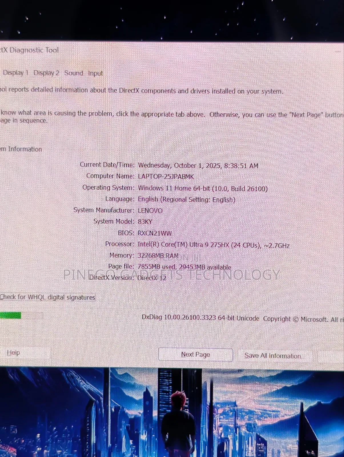 Laptop Lenovo Legion 7 32GB Intel Core Ultra 9 SSD 1T