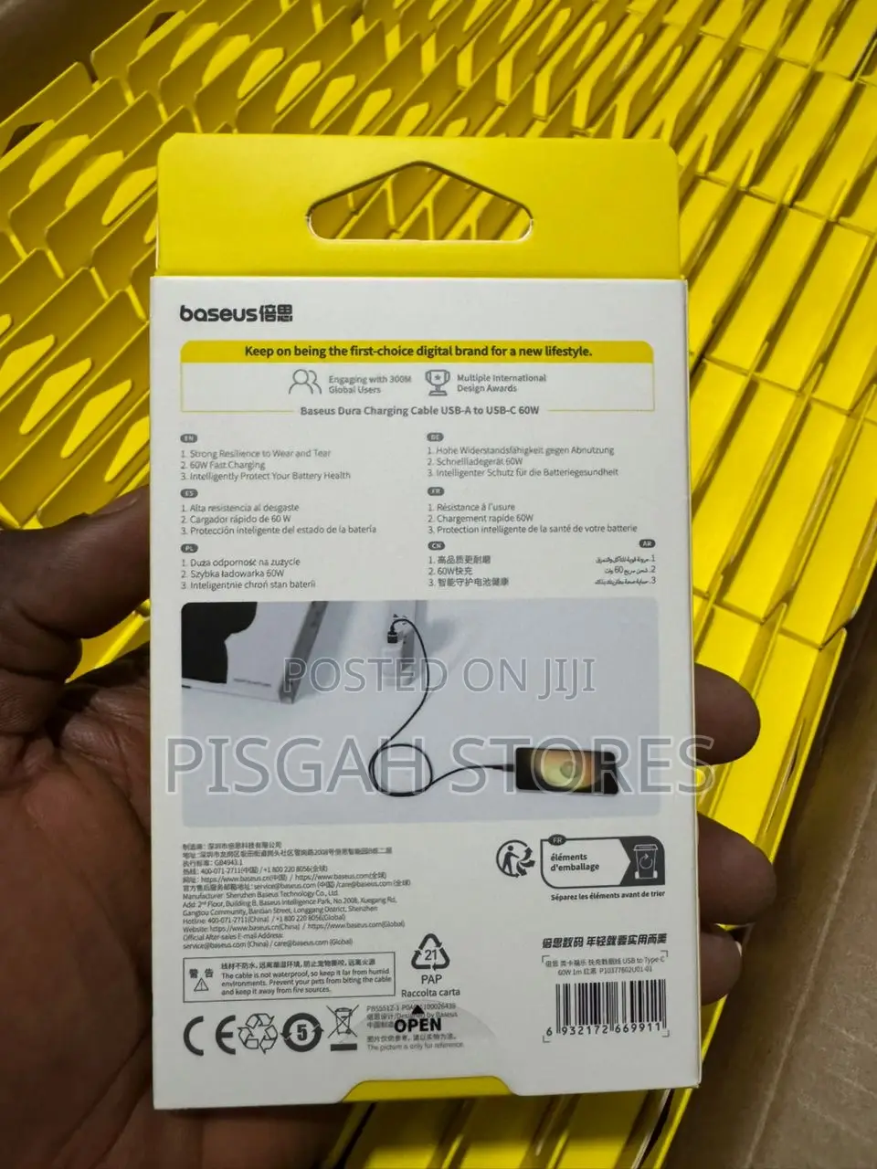 Baseus Dura Charging Cable Usb-a to Usb-C 60w