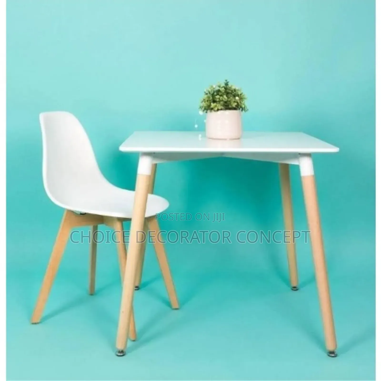 Dinning Table + 1 Sitting Chair - White
