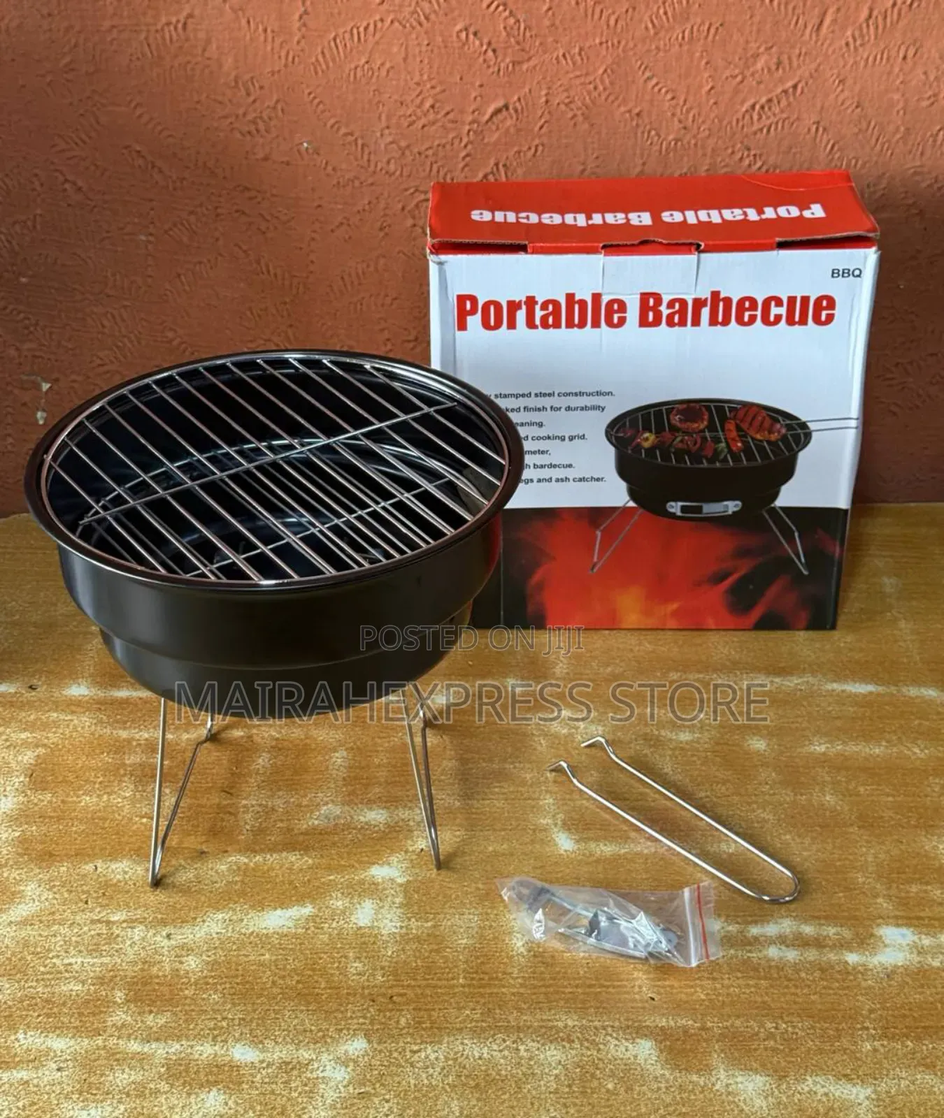 Portable Circular Charcoal Berbecue (Bbq) Grill