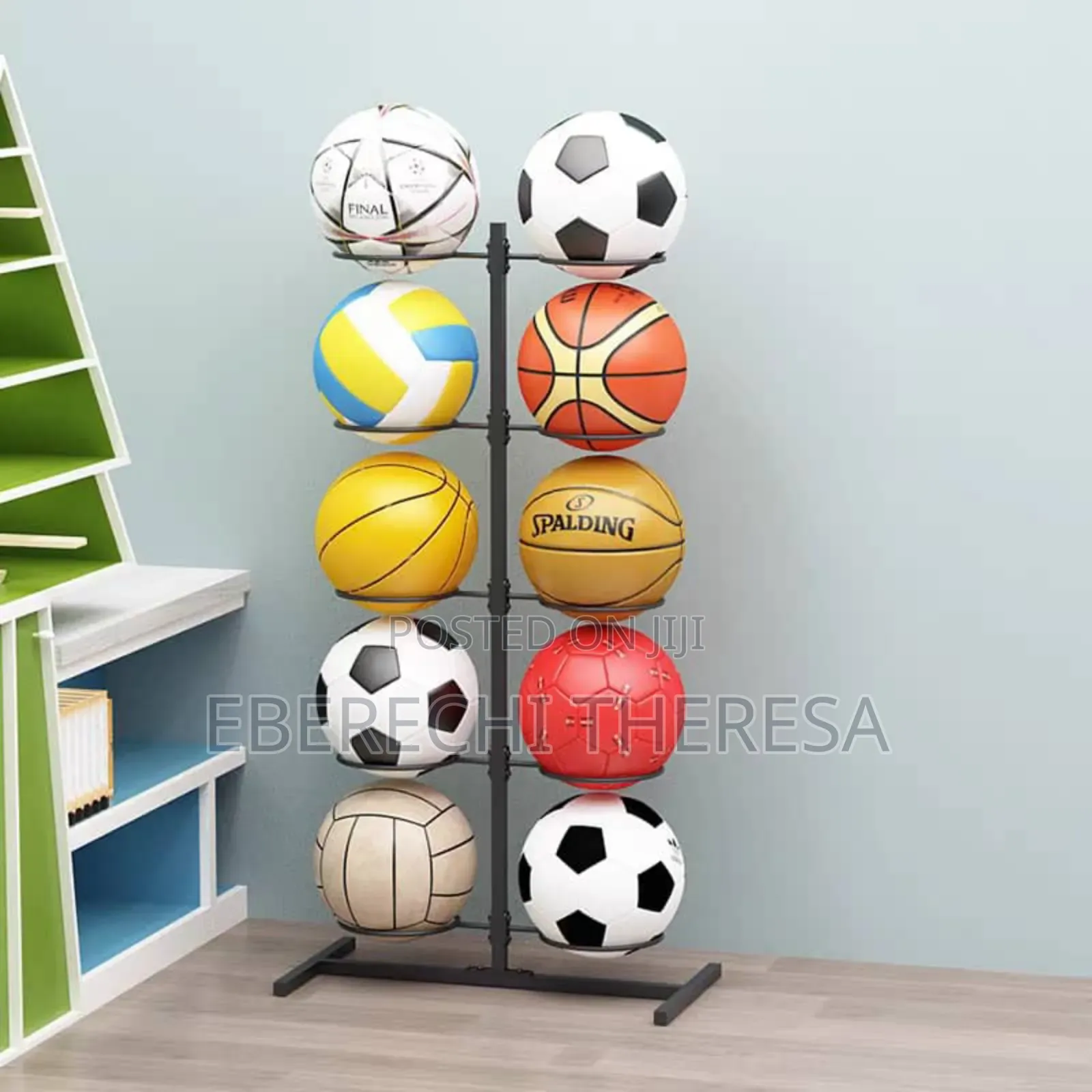 Foreign Soccer Balls Display Stand
