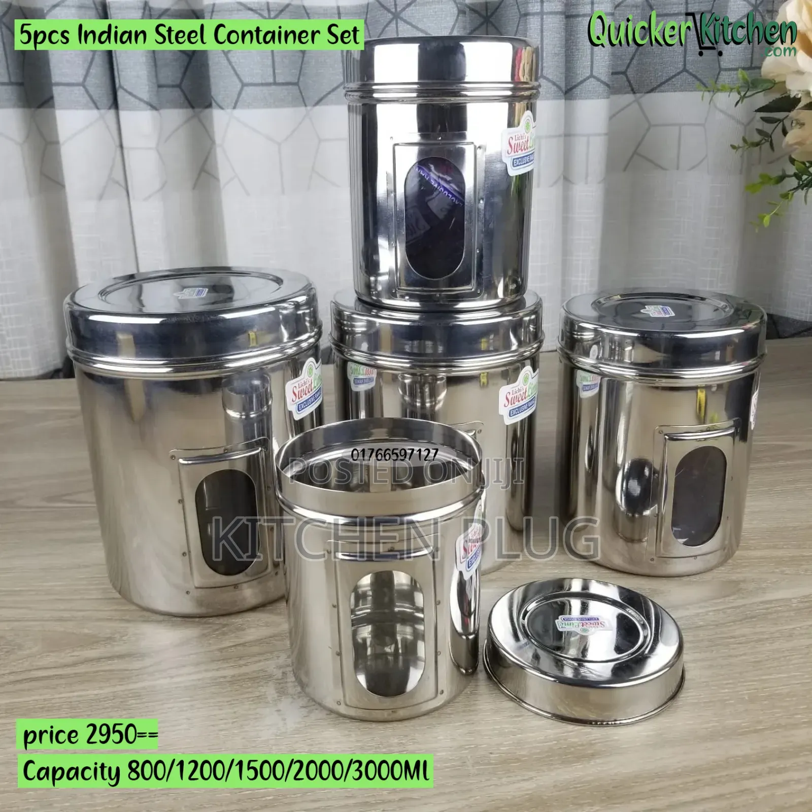 5pc Stainless Steel Container Set