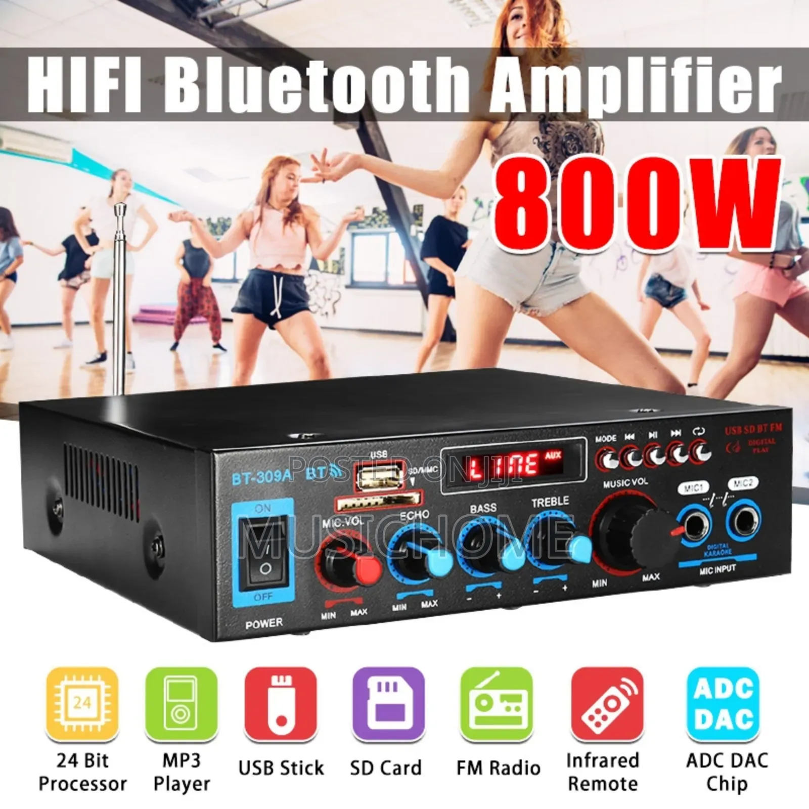 Bluetooth Amplifier For 2-4pcs Of Ceiling Speaker