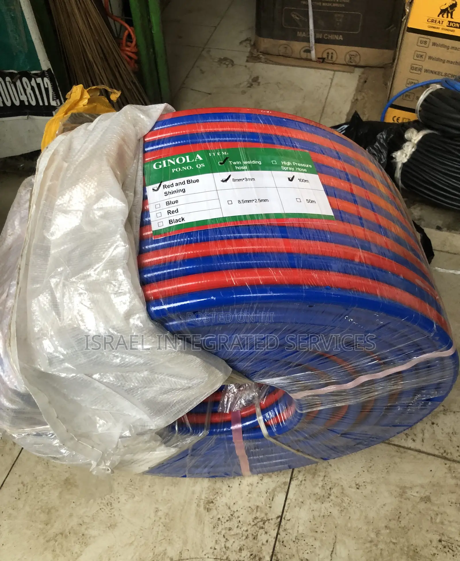 Twins Welding Hose Red and Blue 8mm X 100meters