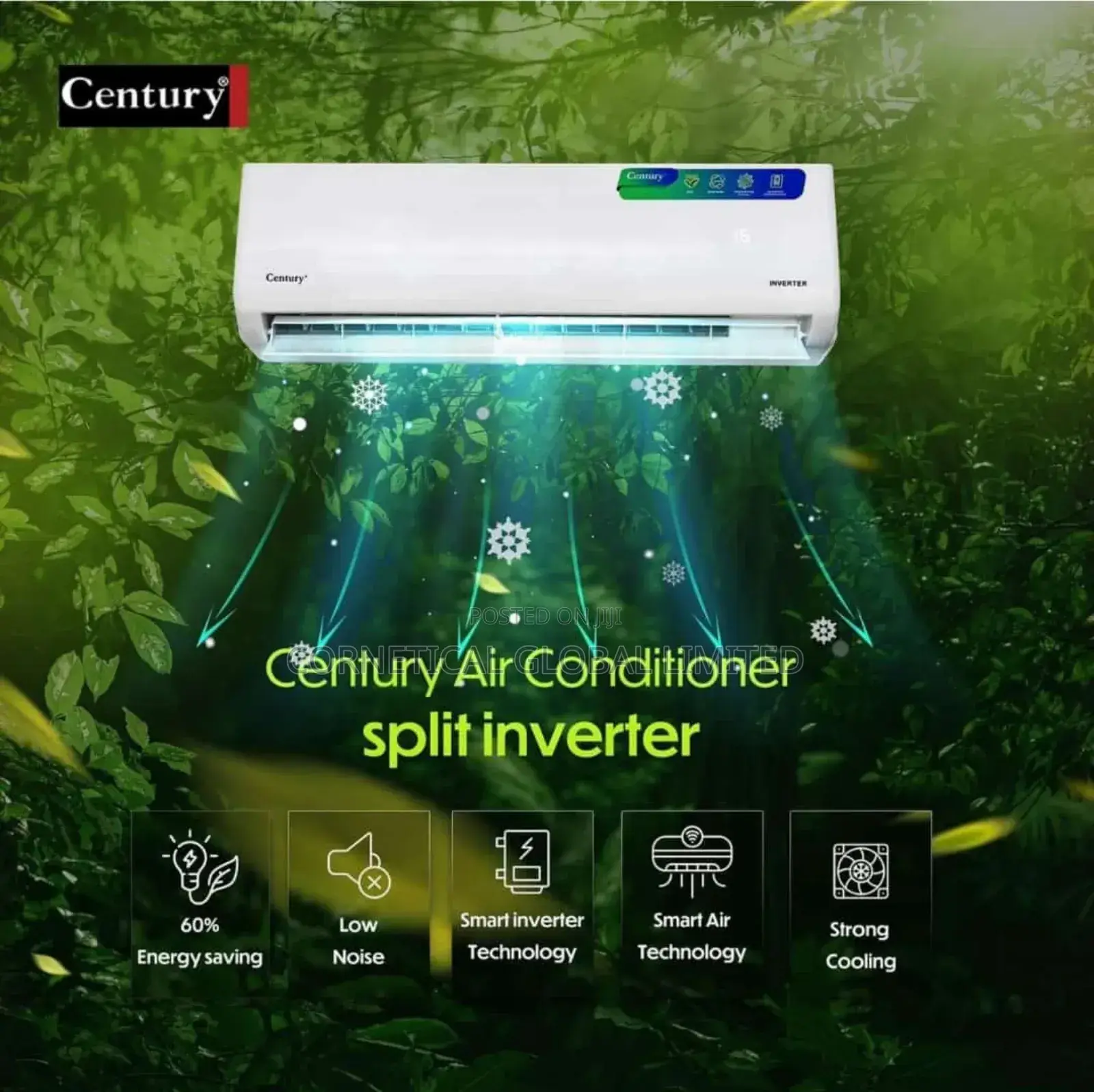 Century 1.5hp Inverter Air Conditioner R410 Split Ac With Complete Kit
