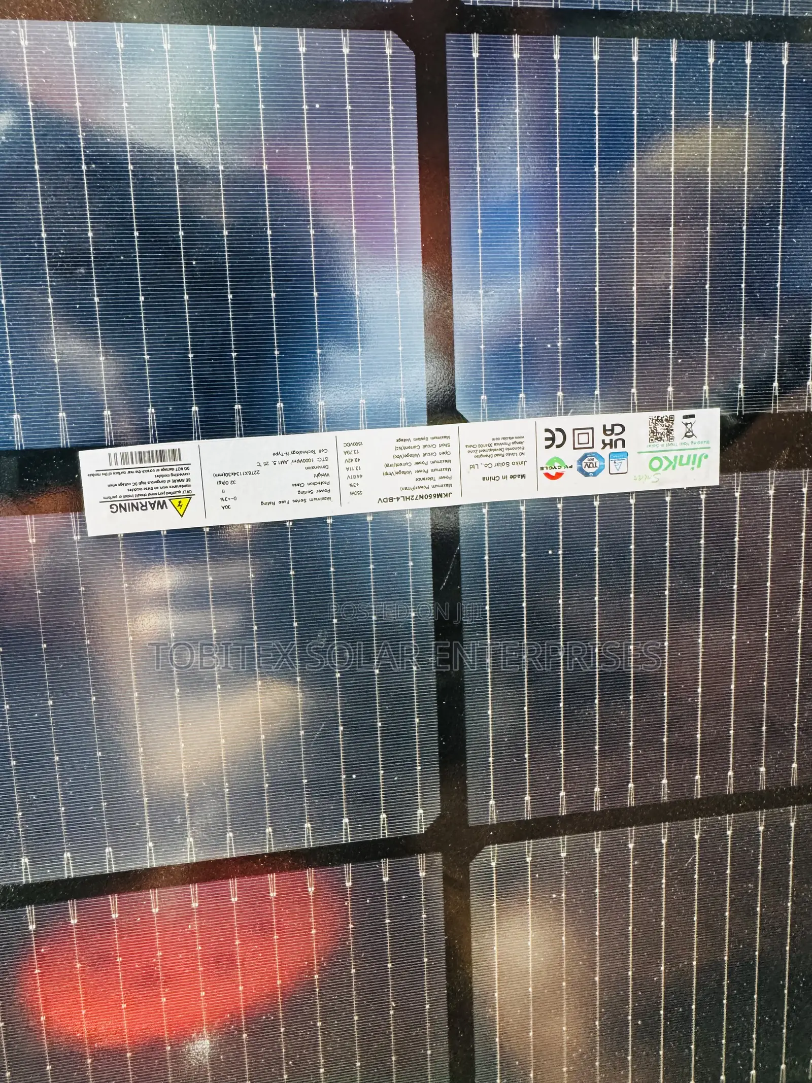 550w Jinko Solar Power Panels