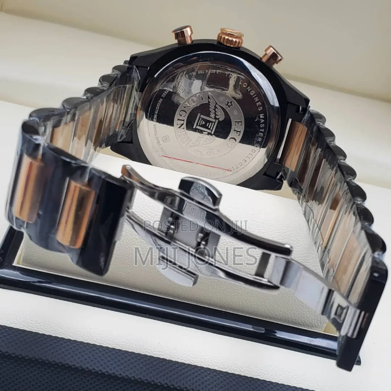 "Longines Inspired Two-Tone Chain Chronograph Watch for Men"
