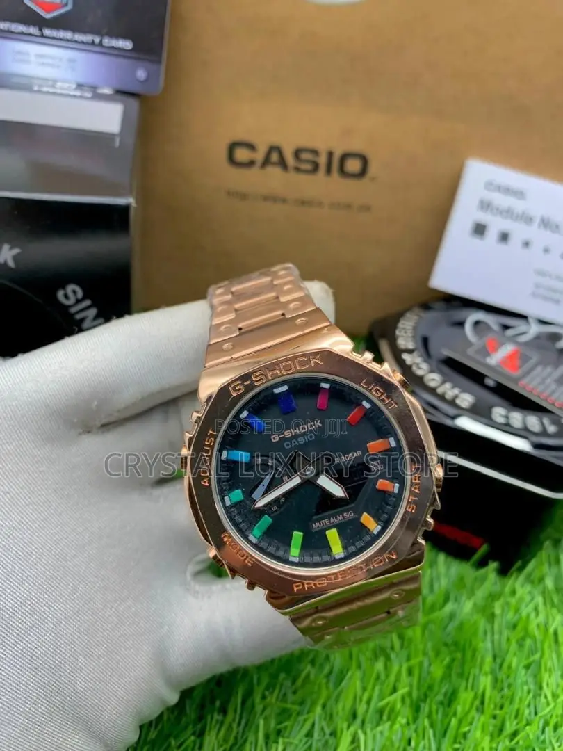 G-Shock Casio Quality Luxury Men Chain Strap Wristwatch