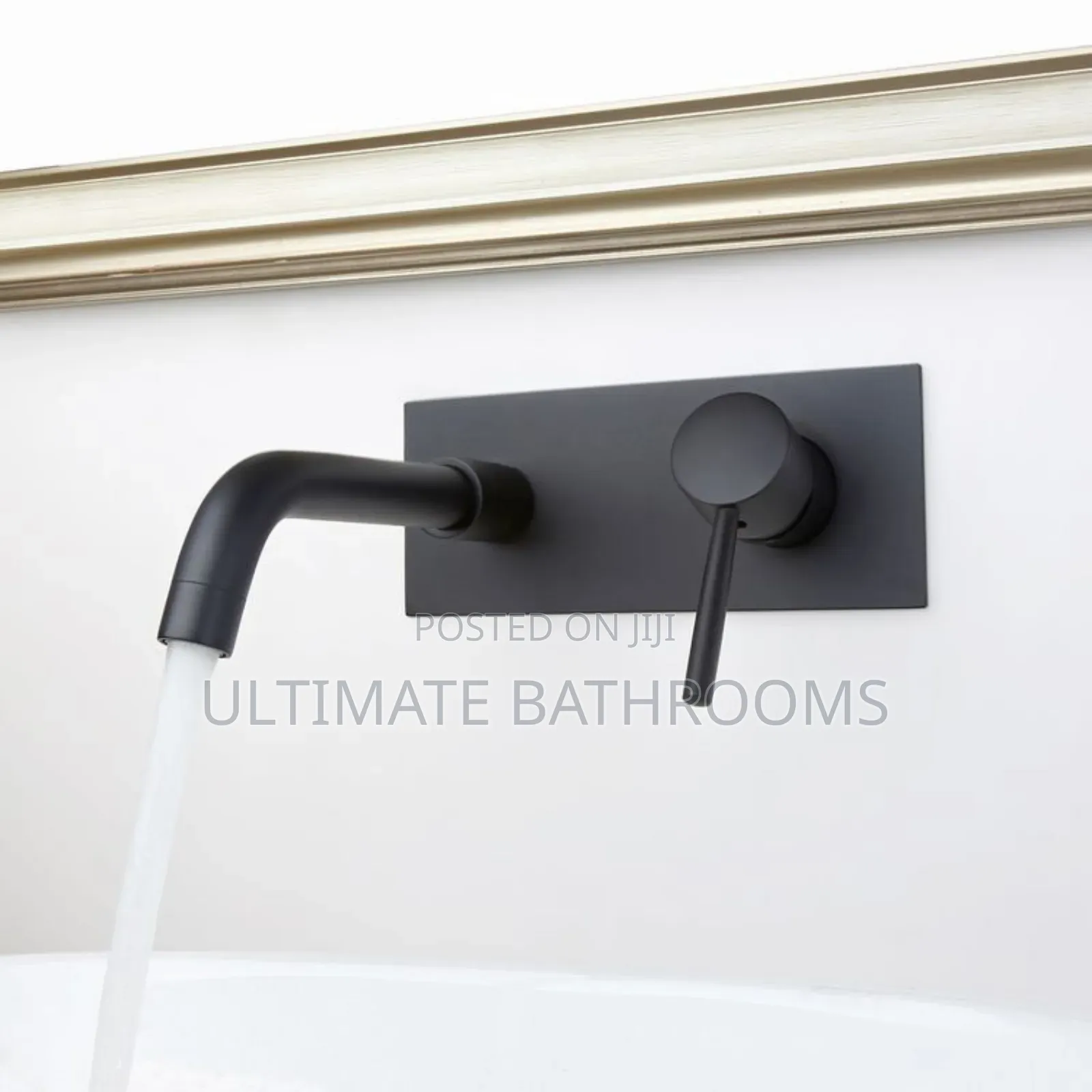 Round Shape Black Conduit Basin Mixer Faucet