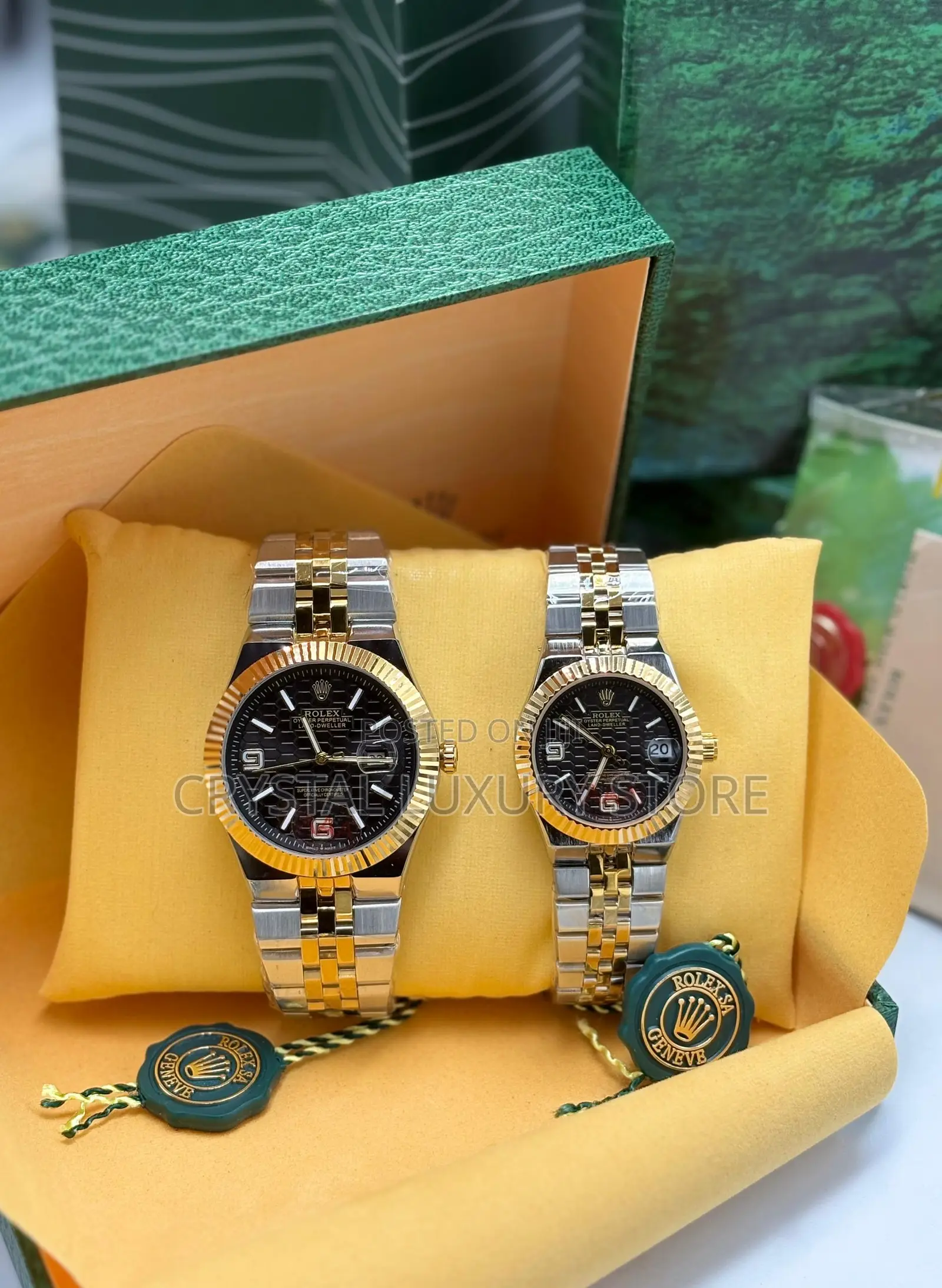 Rolex Quality Luxury Couples Set Chain Strap Wristwatch