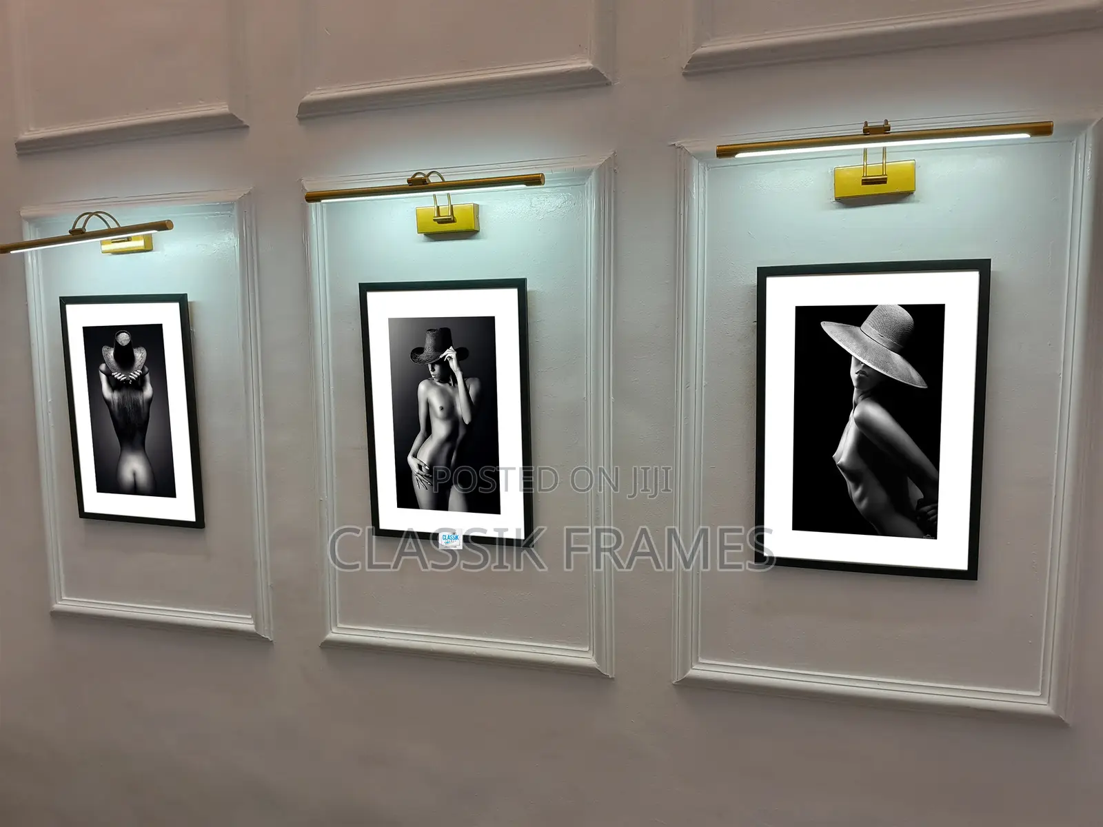 Hd Framed Black/White Gidi Painting Wallart