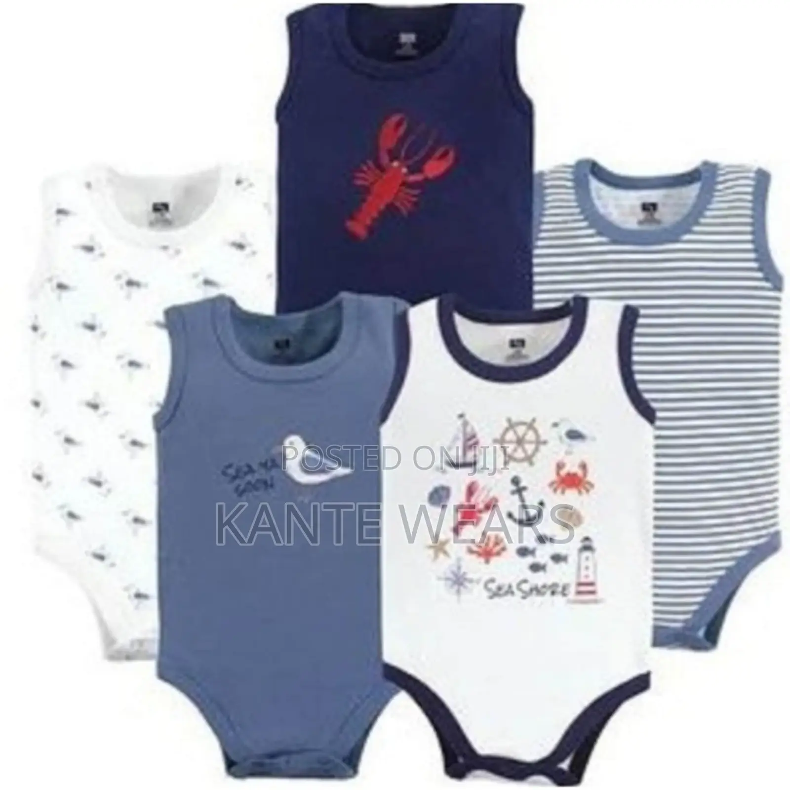 Unisex 5 in a Pack Design Baby Bodysuit - Multi