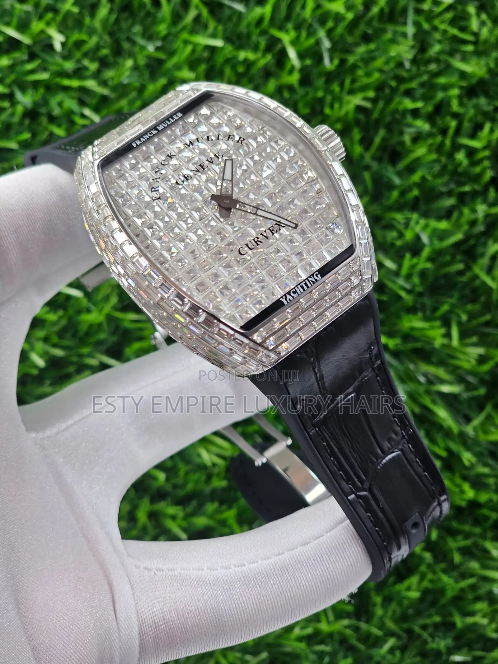 High Quality Luxury Franck Muller Stone Leather Wristwatch