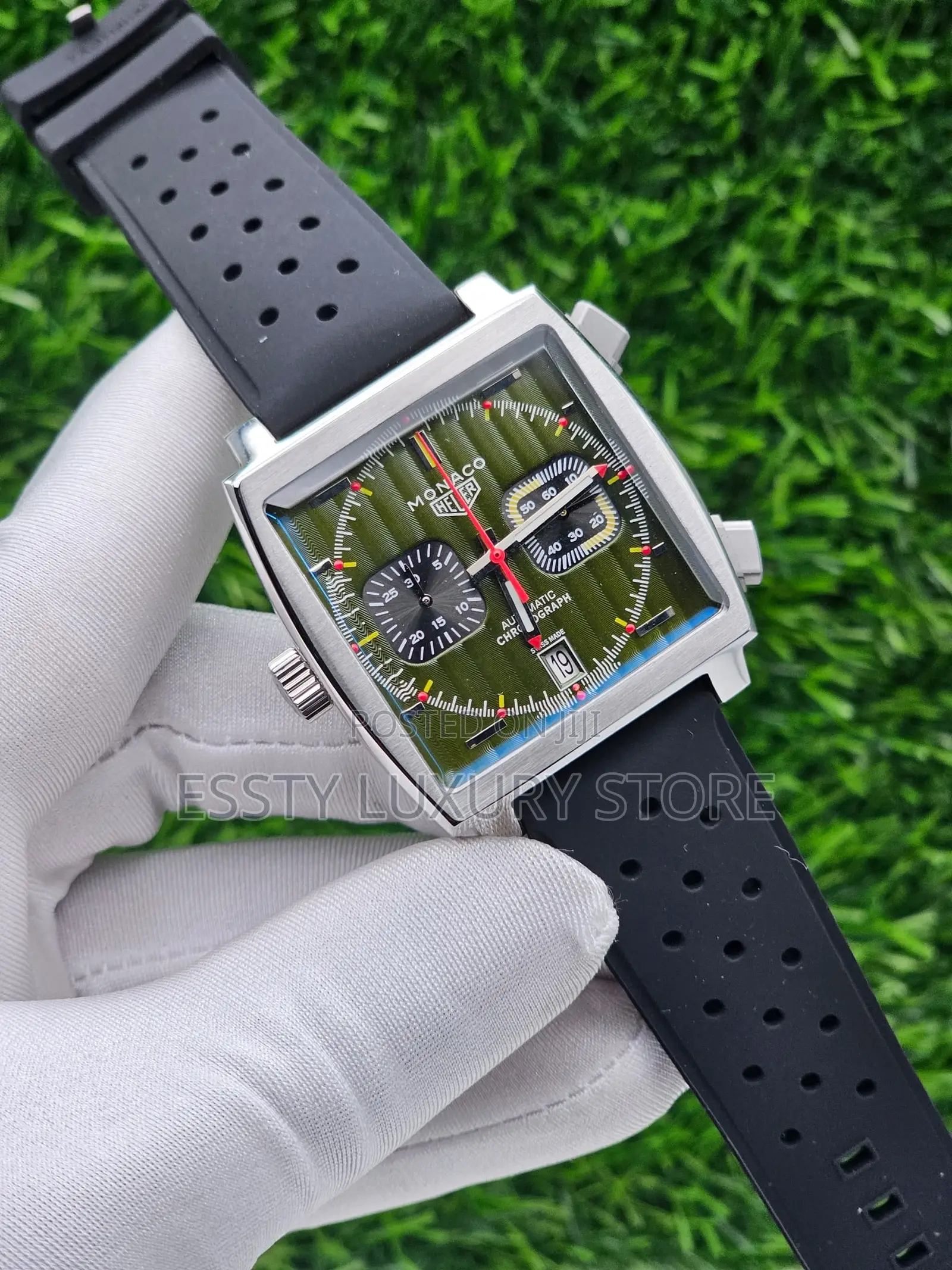 High Quality Luxury Monaco Leather Wristwatch