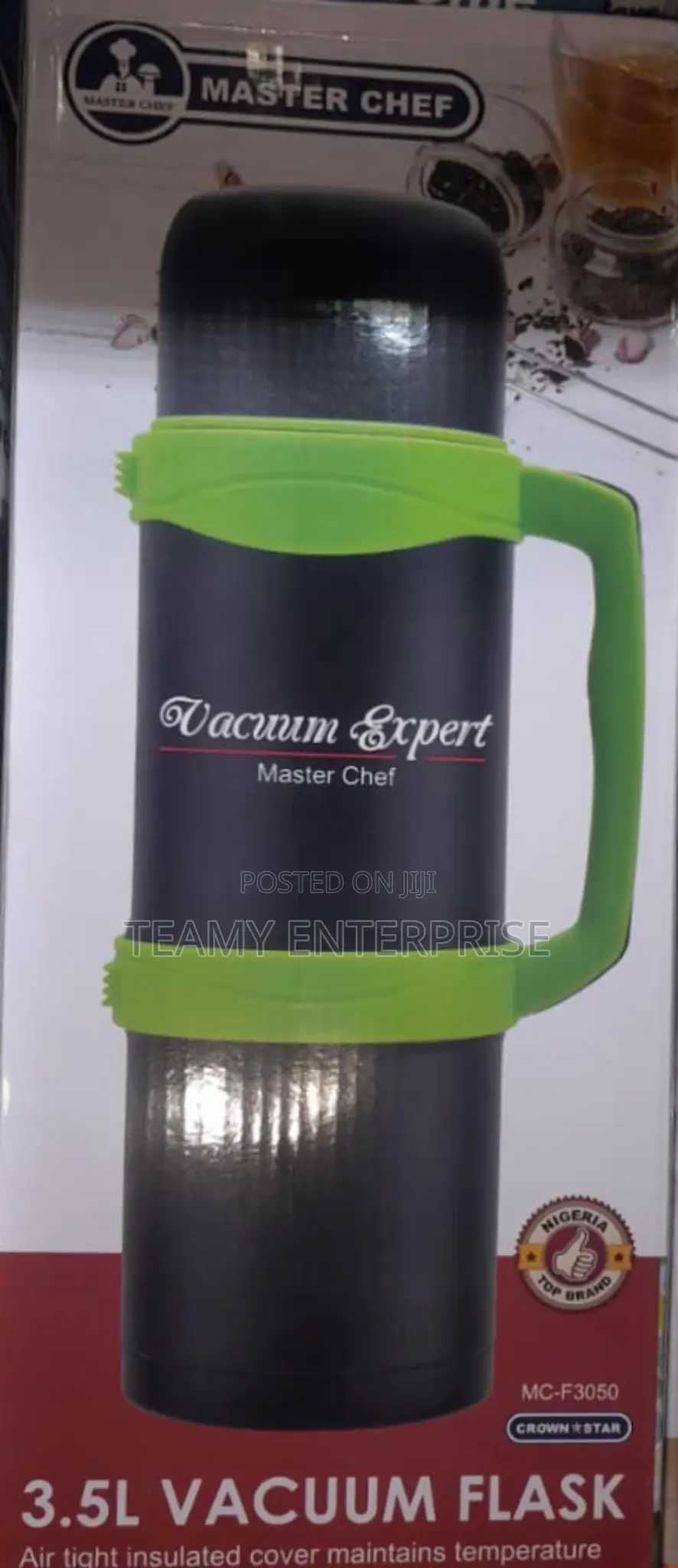 Master Chef 3.5l Vacuum Flask With Handle - Crown Star