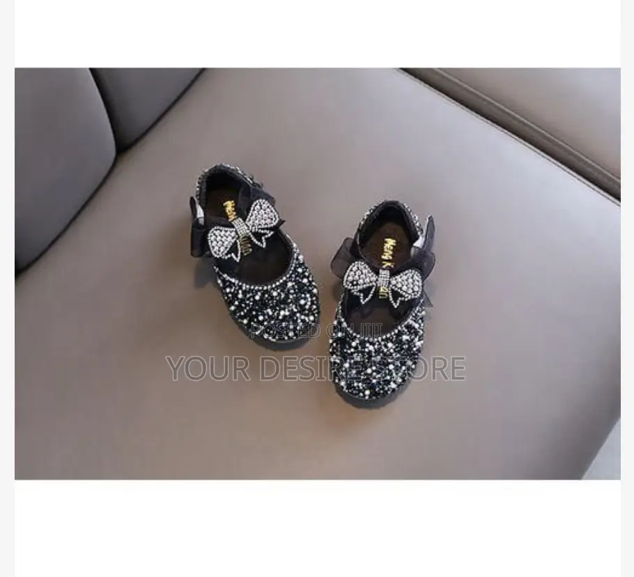 Sharon Girl All Bright Shimmer Birthday Party Shoe - Black