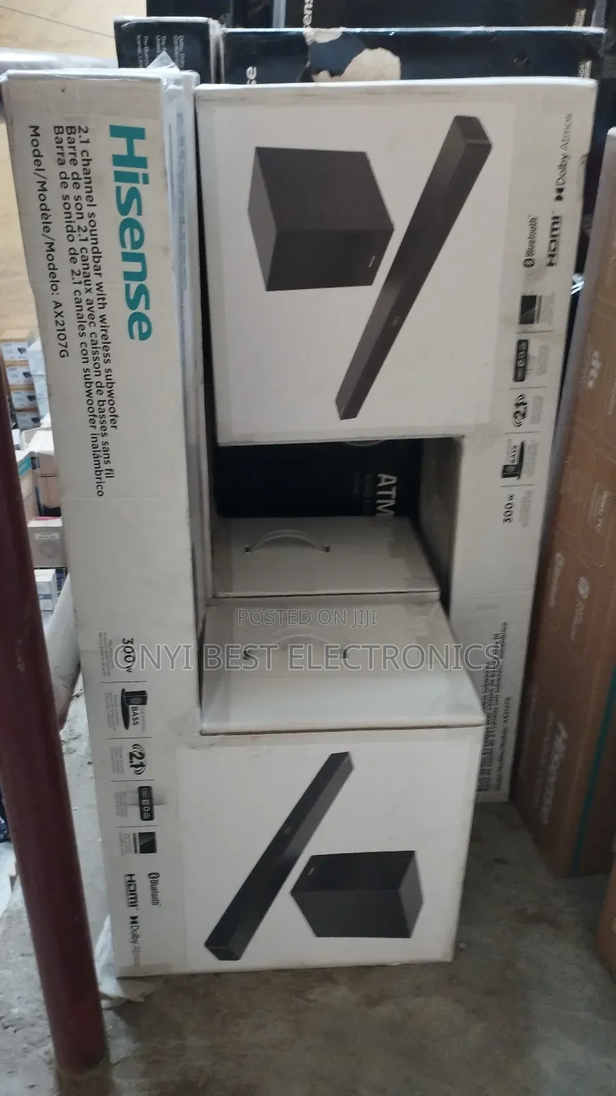 Hisense 300watts Bluetooth Audio Soundbawireless Subwoofer
