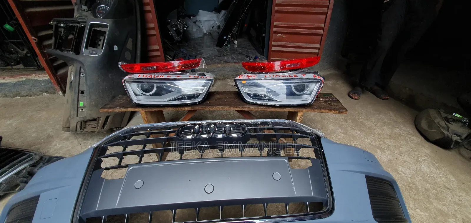 Front Bumper  And Headlights  Audi Q3