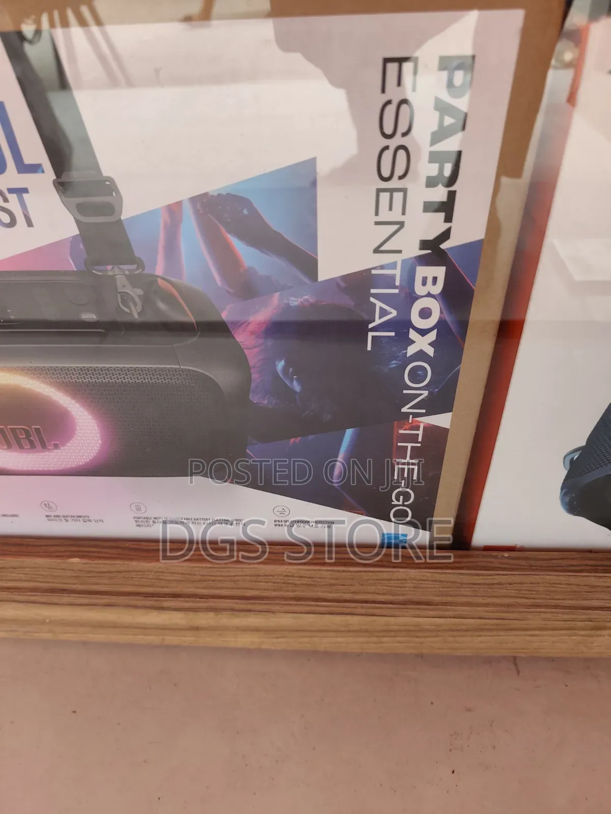 JBL Partybox on the Go Essential With 2 Microphone  Bluetooth