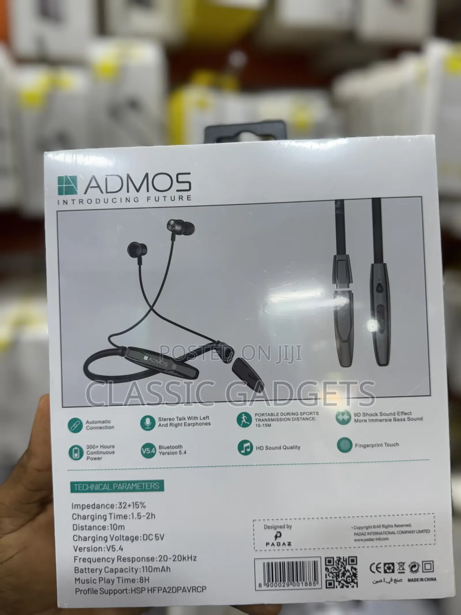 Admos Am6445 Bluetooth Neckband Wireless Anc Earphones