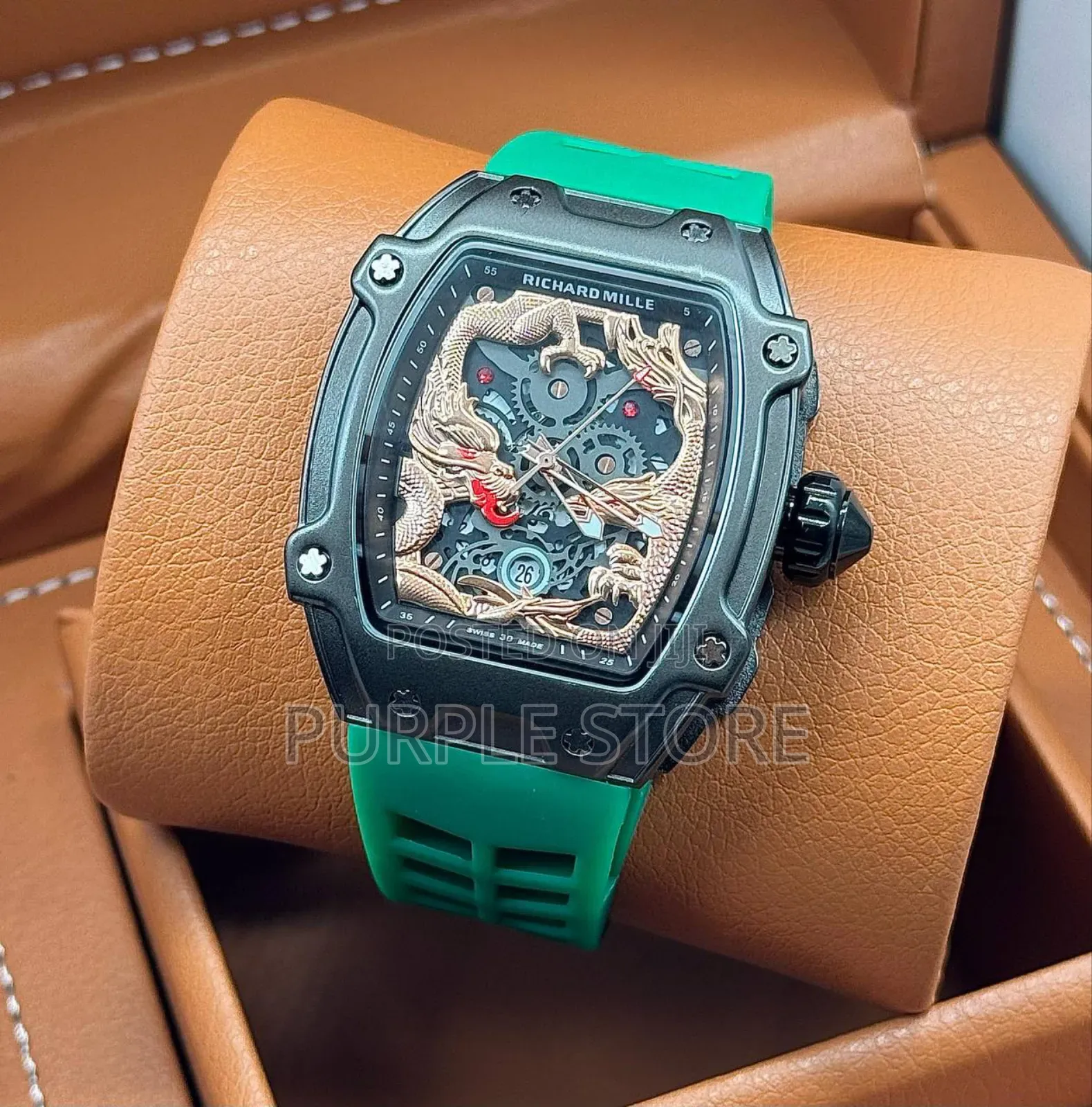 Richard Mille Quality Rubber Strap Wristwatch in Different Colours