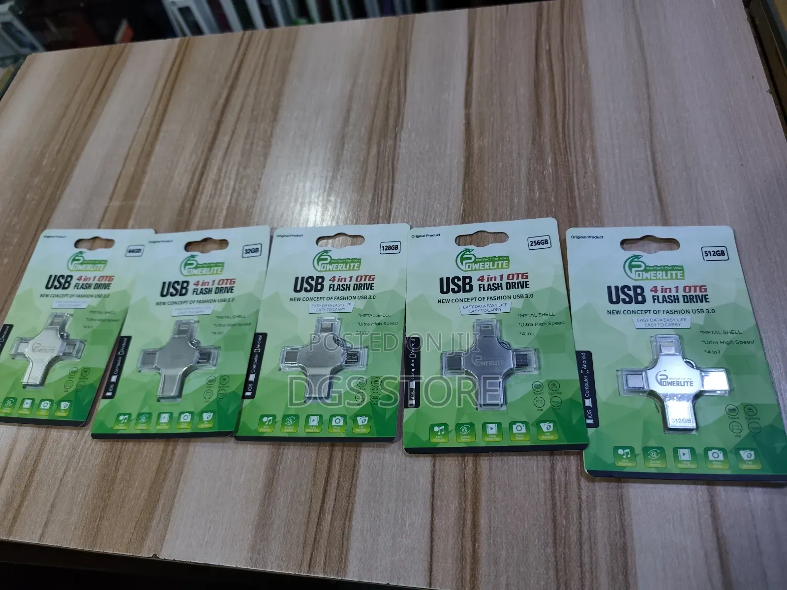 Powerlite USB 4in1 Otg Flash Drive 32gb,64gb,128gb,256gb,512gb