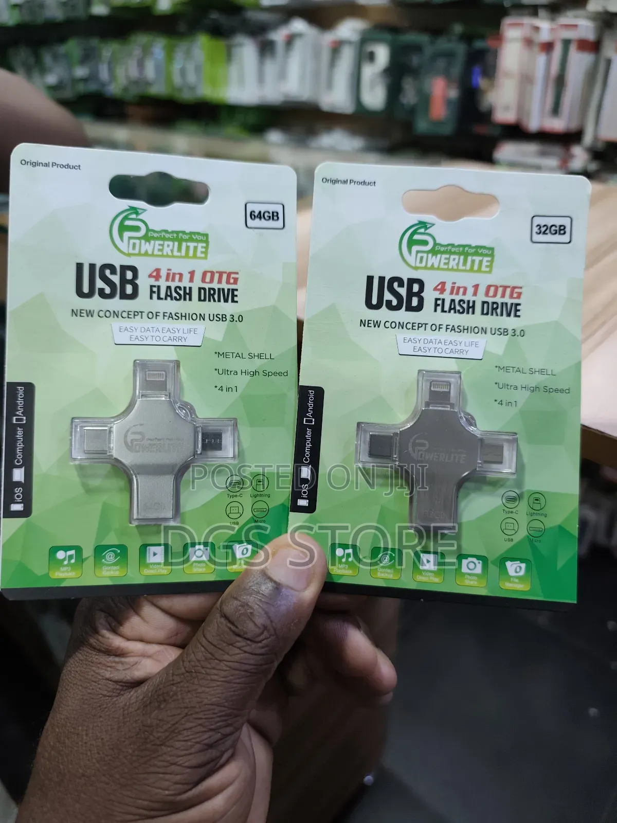 Powerlite USB 4in1 Otg Flash Drive 32gb,64gb,128gb,256gb,512gb