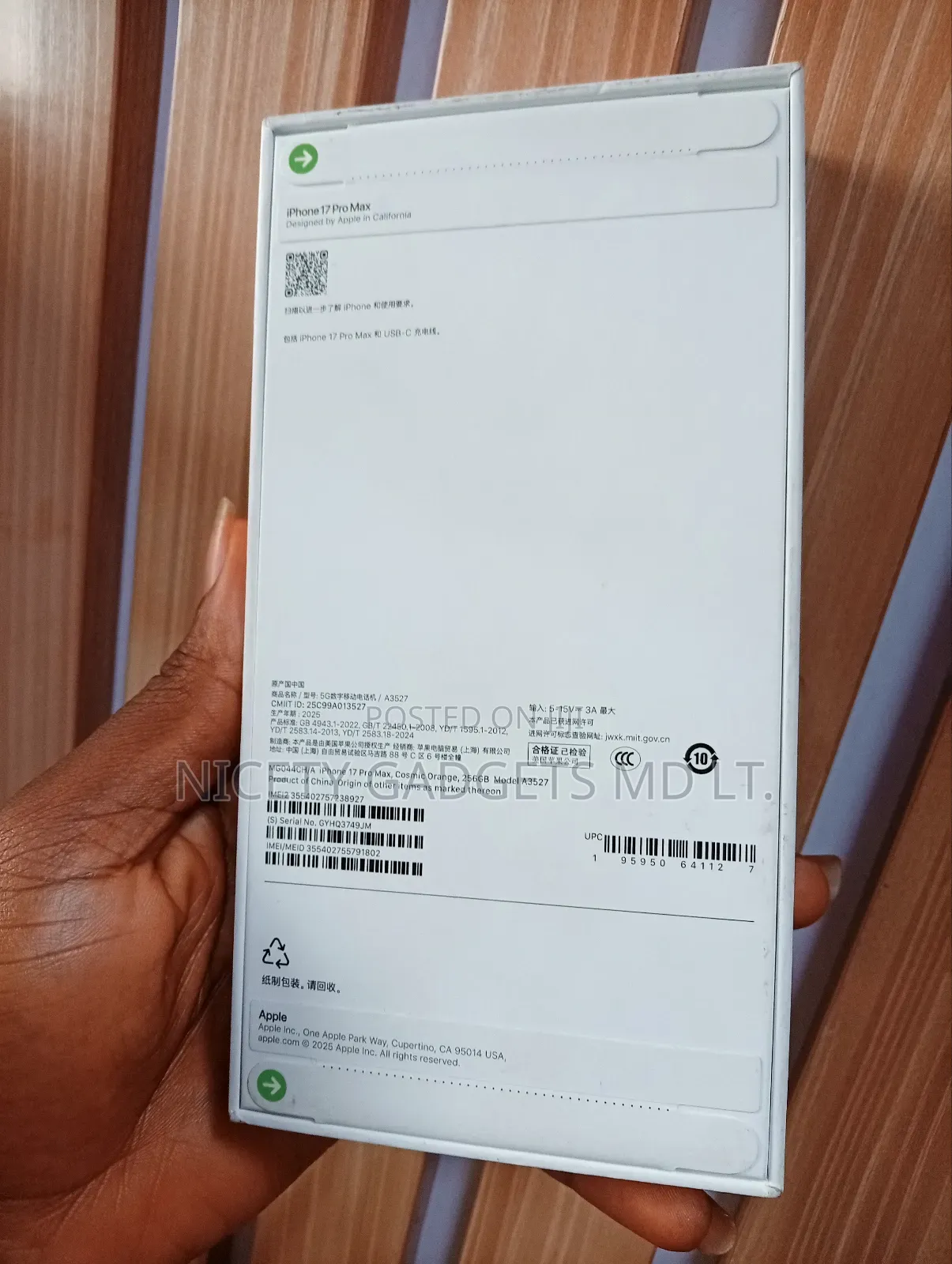 New Apple iPhone 17 Pro Max 256 GB Orange