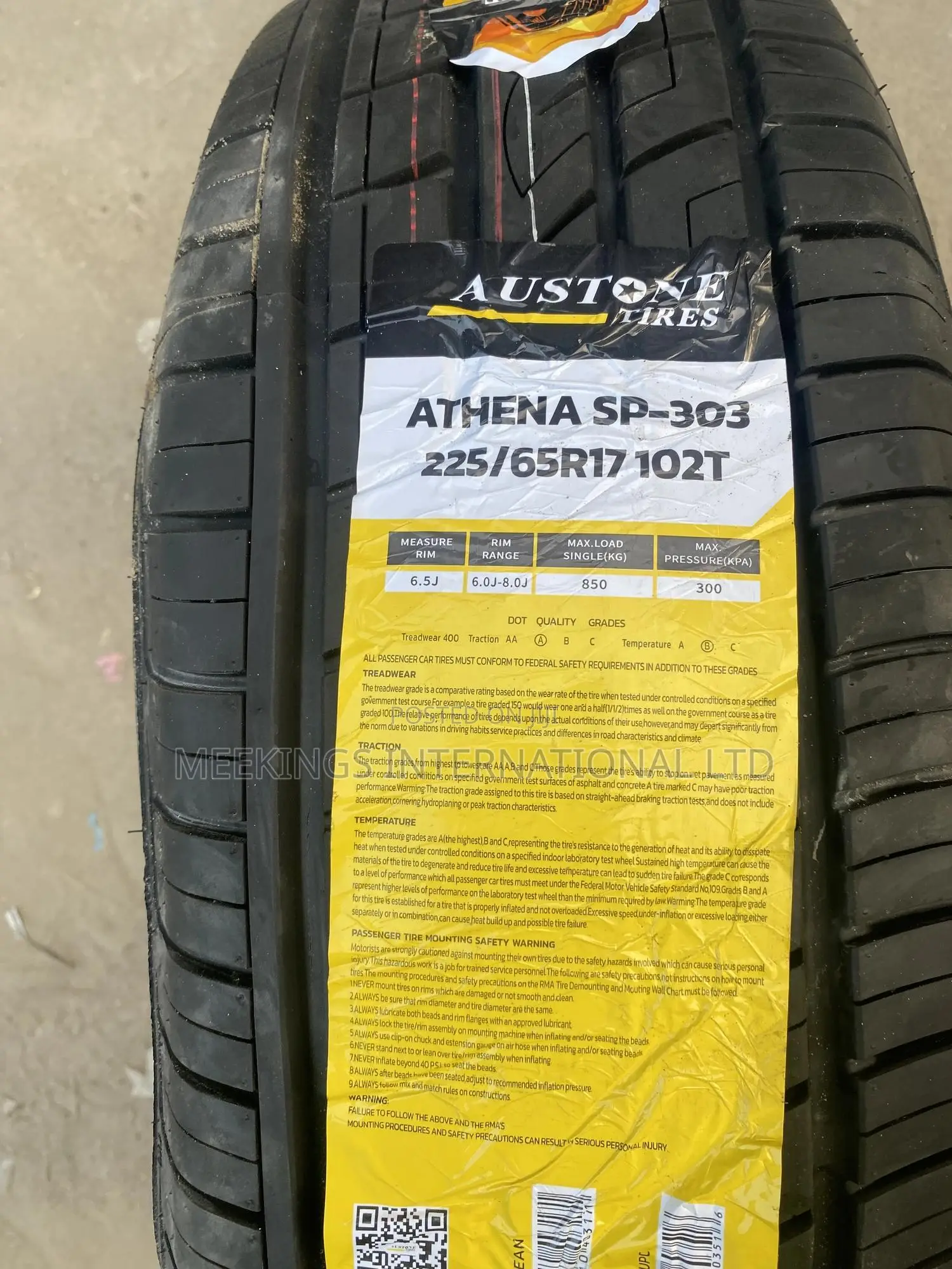 Brand New 225/65/17 Austone Tyres for Suvs