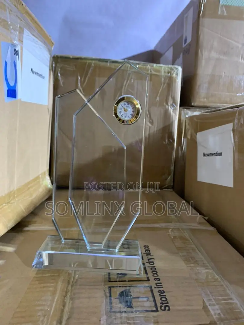 Clock 2 Glass Plaque