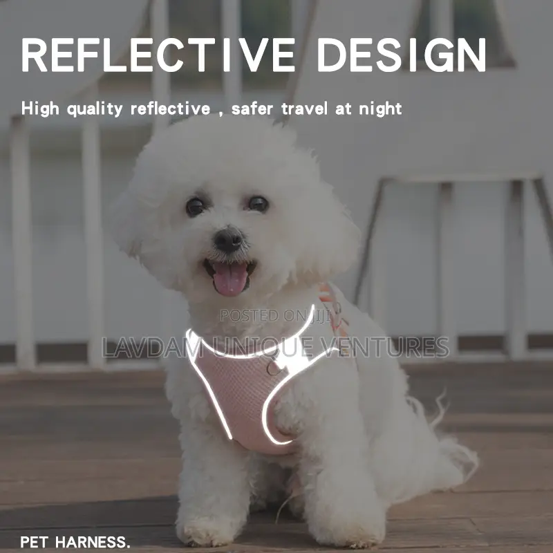 Reflective Plaid Pet Chest Harness and Leash for Small Medium Dogs