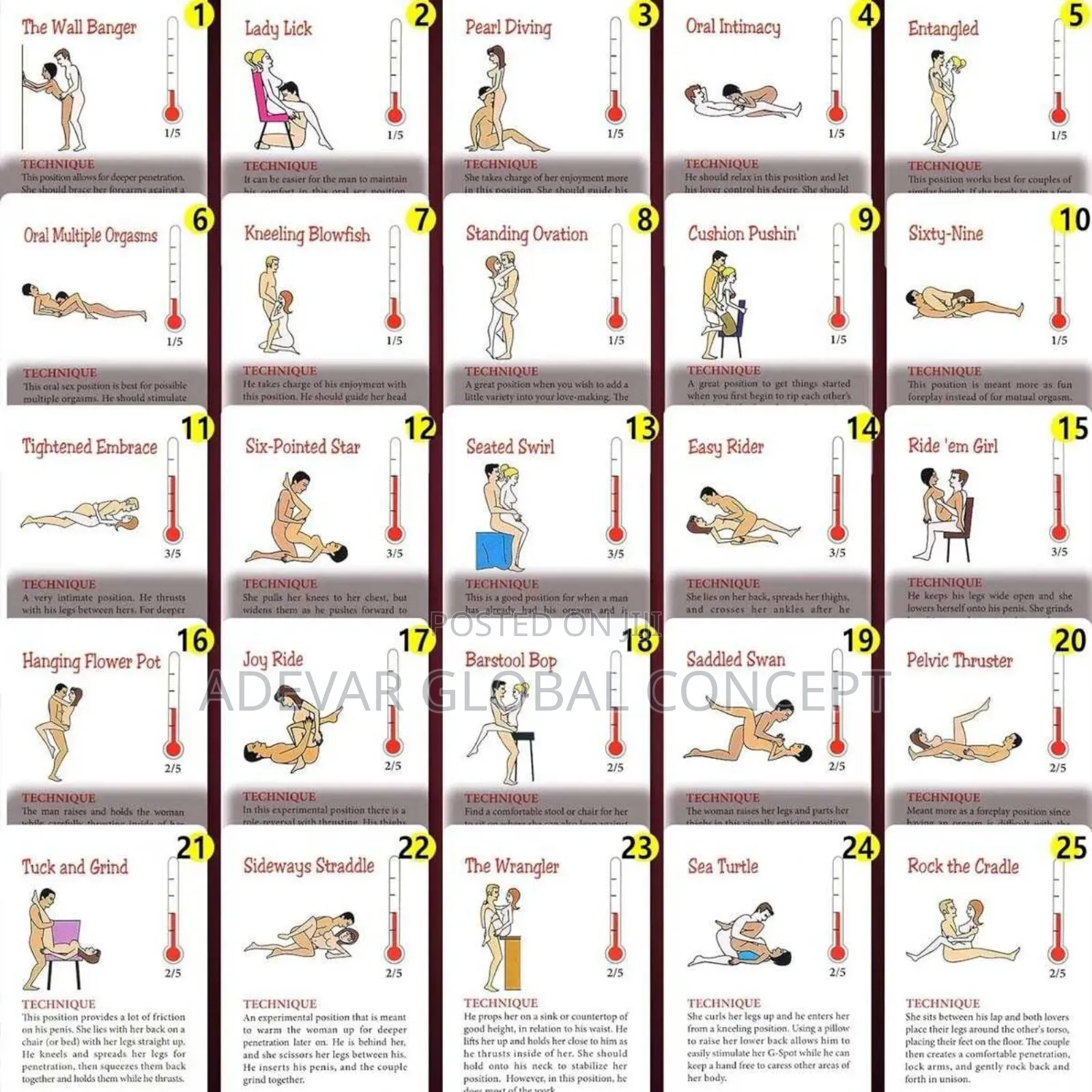 A Year of Sex Sexual Position Role Play Card Game Gift