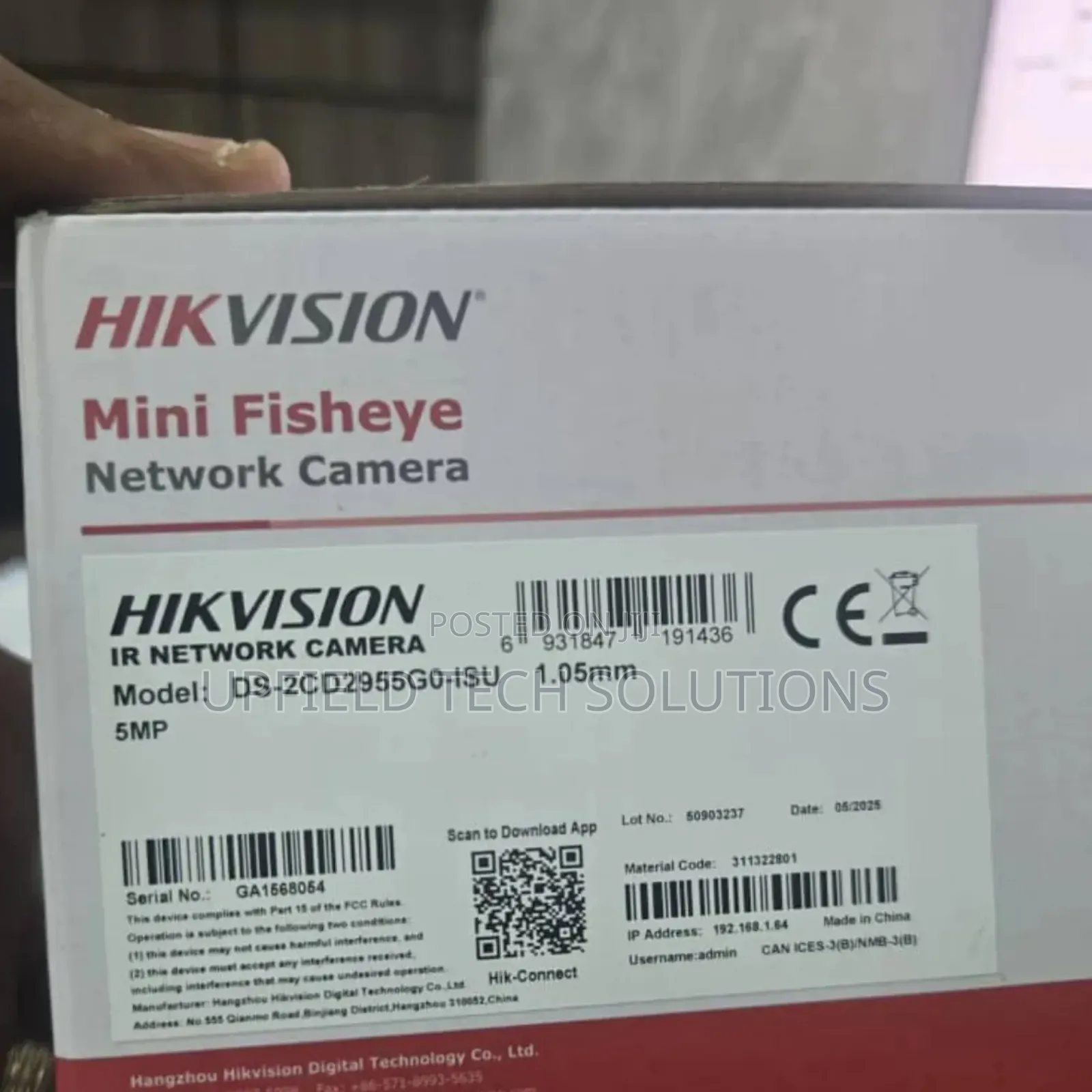 Hik Fisheye Ip Camera (5mp)