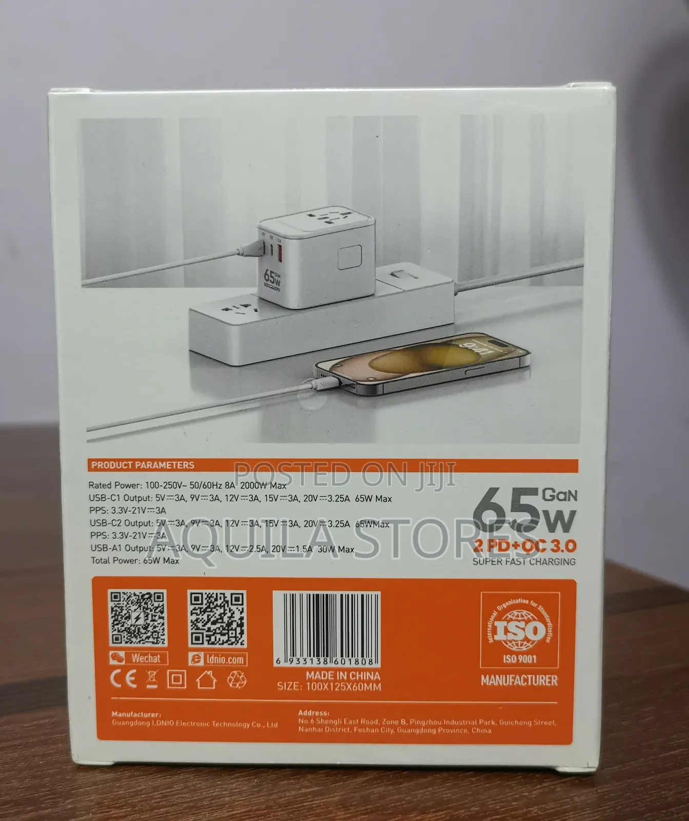 Ldnio Z6 65w Gan Travel Converter Adapter