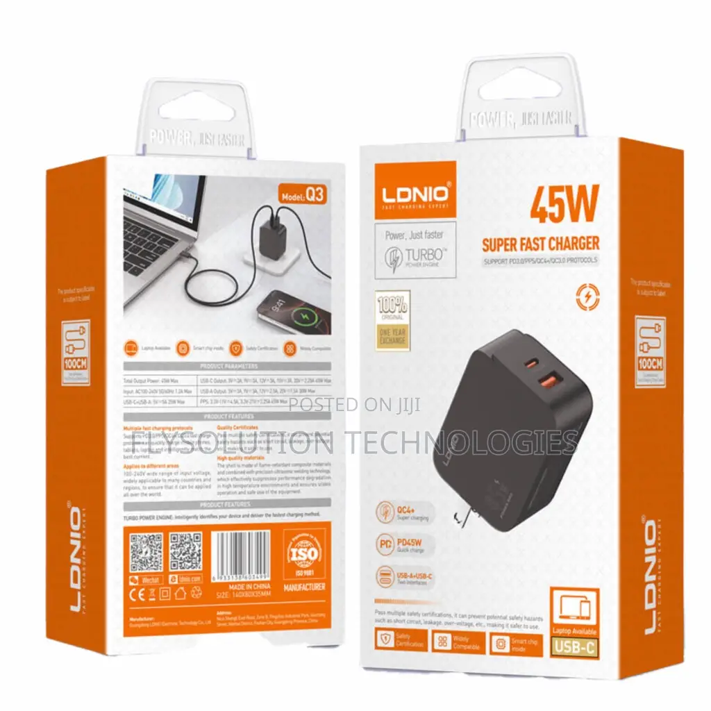 Ldnio Q3 45w Usb-C to Usb-C Fast Charger