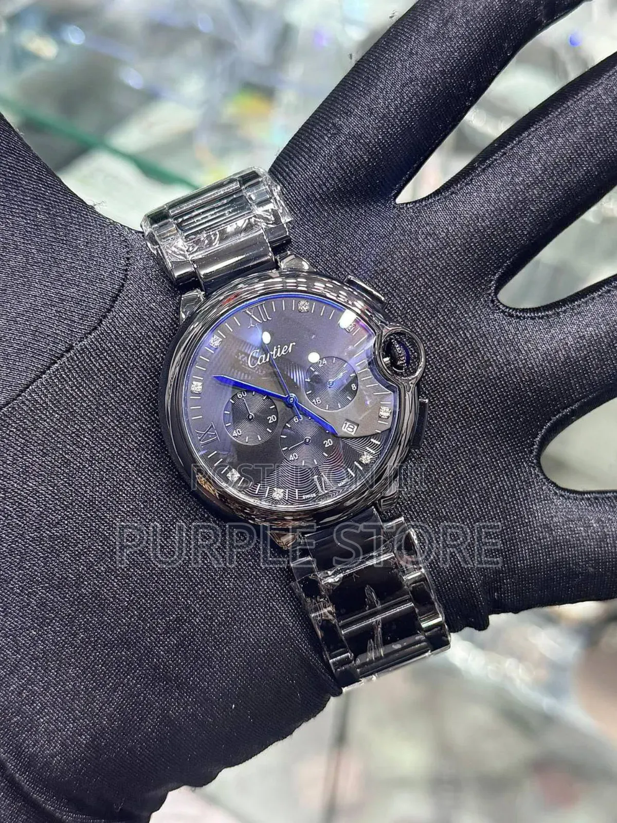 Cartier Fully Functional Chronogrqph Wristwatch Non Ttarnish Steel