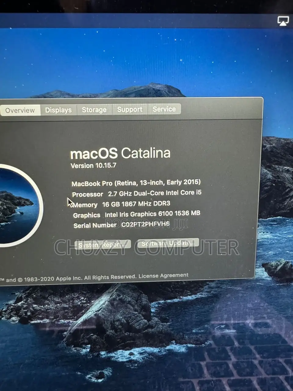 Laptop Apple MacBook Pro 2015 16GB Intel Core I5 SSD 256GB